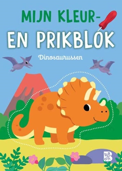 Afbeelding van Mijn kleur- en prikblok Mijn kleur- en prikblok: Dinosaurussen