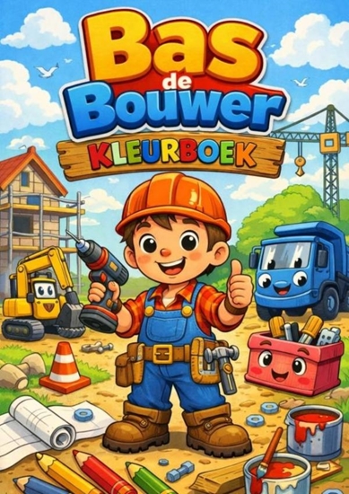 Afbeelding van Kleurboek, Bas de bouwer.