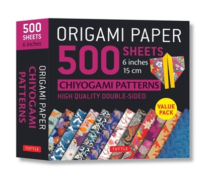 Afbeeldingen van Origami Paper 500 Sheets Chiyogami Patterns 6 15cm: Tuttle Origami Paper: Double-Sided Origami Sheets Printed with 12 Different Designs (Instructions