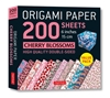 Afbeelding van Origami Paper 200 Sheets Cherry Blossoms 6 (15 CM): Tuttle Origami Paper: Double Sided Origami Sheets Printed with 12 Different Designs (Instructions