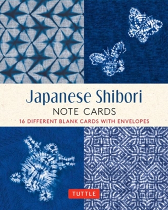 Afbeeldingen van Japanese Shibori, 16 Note Cards: 16 Different Blank Cards with 17 Patterned Envelopes in a Keepsake Box!