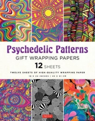 Afbeeldingen van Psychedelic Patterns Gift Wrapping Papers - 12 sheets