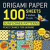 Afbeelding van Origami Paper 100 Sheets Sunflower Patterns 6" (15 cm)