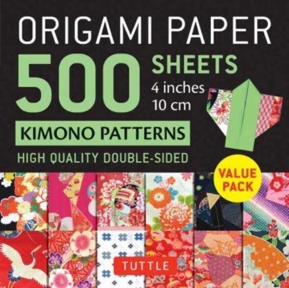 Afbeeldingen van Origami Paper 500 sheets Kimono Patterns 4" (10 cm)