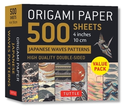 Afbeeldingen van Origami Paper 500 sheets Japanese Waves 4" (10 cm)