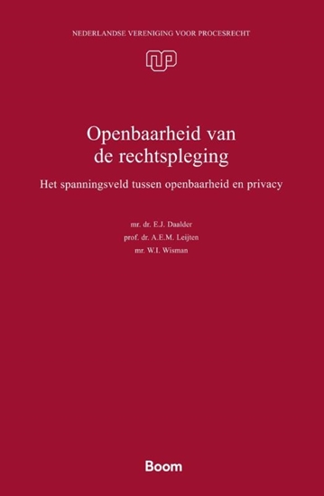 Afbeelding van Nederlandse Vereniging voor Procesrecht Openbaarheid van de rechtspleging