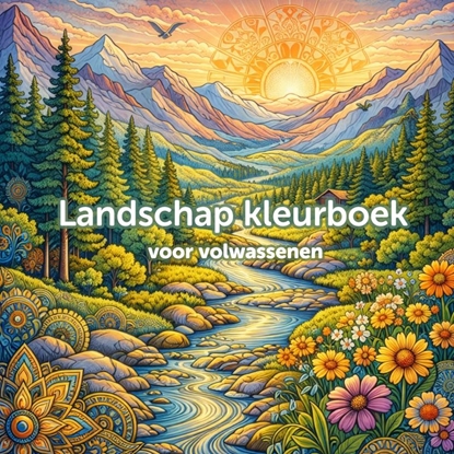Afbeeldingen van Landschap kleurboek voor volwassenen