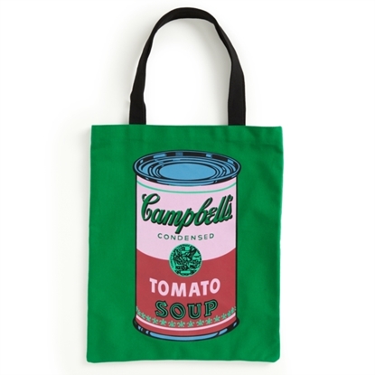 Afbeeldingen van Warhol Soup Can Canvas Tote Bag - Green