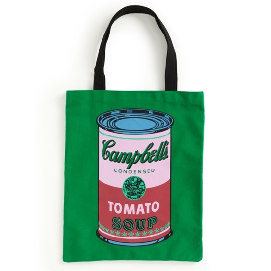 Afbeelding van Warhol Soup Can Canvas Tote Bag - Green