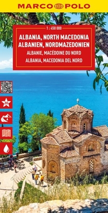 Afbeeldingen van Marco Polo Wegenkaart Marco Polo Wegenkaart Albanië, Noord-Macedonië