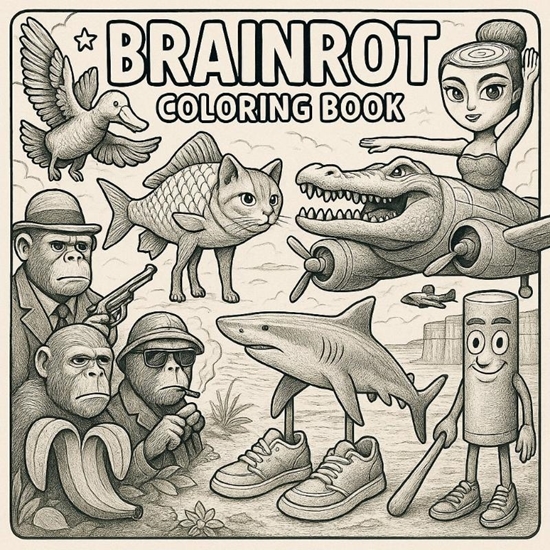 Afbeelding van Brainrot Coloring Book