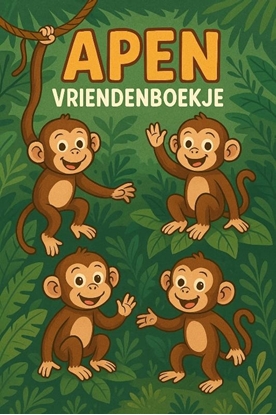 Afbeeldingen van Apen Vriendenboekje