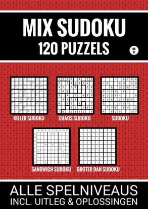 Afbeeldingen van Mix Sudoku - 120 Puzzels - Alle Spelniveaus, Incl. Uitleg en Oplossingen