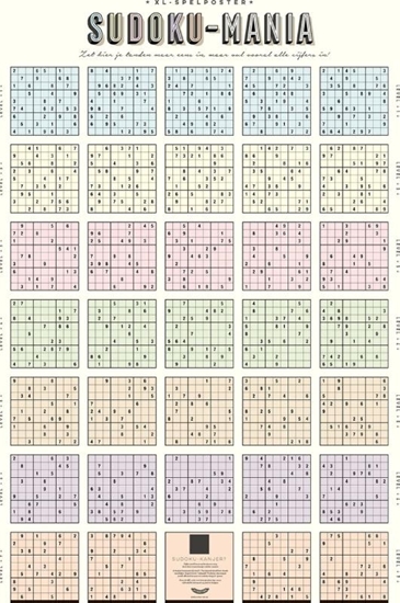 Afbeelding van Stratier XL Spelposter - SUDOKU-MANIA
