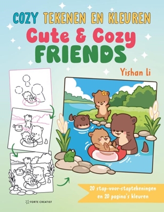 Afbeeldingen van Cozy tekenen en kleuren Cute & Cozy Friends