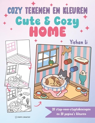 Afbeeldingen van Cozy tekenen en kleuren Cute & Cozy Home