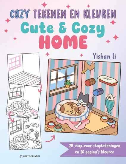 Afbeelding van Cozy tekenen en kleuren Cute & Cozy Home