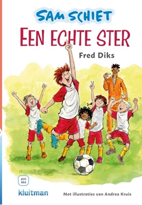 Afbeeldingen van Lekker lezen met Kluitman Sam Schiet. Een echte ster