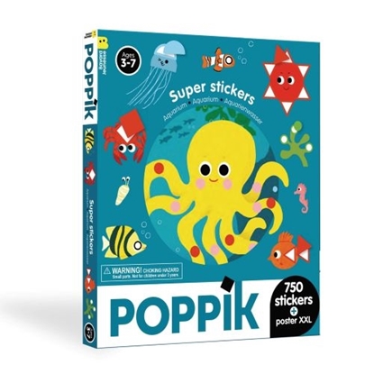 Afbeeldingen van Poppik Stickerdoosjes Aquarium