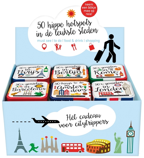 Afbeelding van Display Stedenblikjes 6 x 3 exemplaren