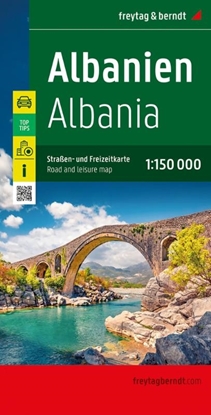 Afbeeldingen van freytag & berndt Auto + Freizeitkarten Albania Road and Leisure Map