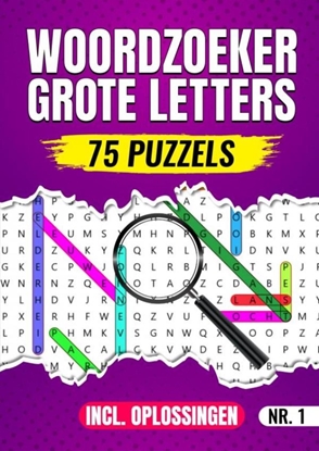 Afbeeldingen van Woordzoeker Grote Letters, 75 Puzzels Incl. Oplossingen - Nr. 1