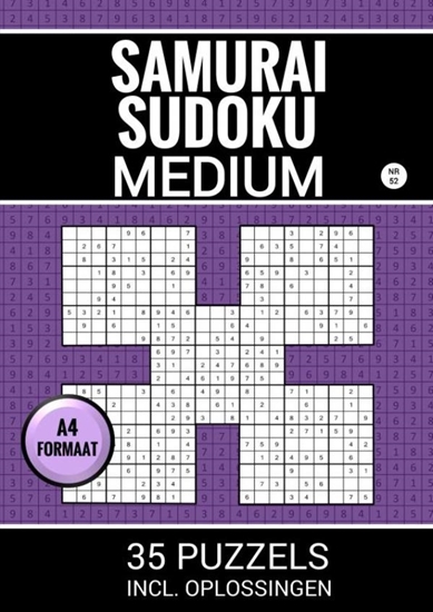Afbeelding van Samurai Sudoku - Medium - 35 Puzzels Incl. Oplossingen - Nr. 52