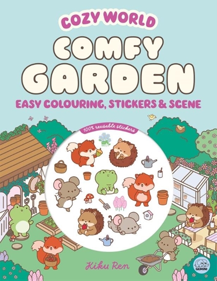Afbeelding van Cozy World Cozy World Comfy Garden: Easy Colouring and Sticker Scene for Teens, Young Adults and Adults