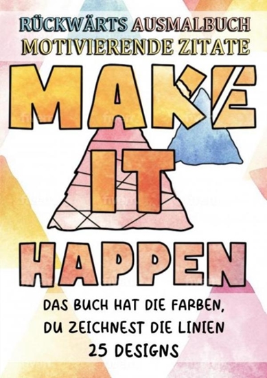 Afbeelding van Rückwärts Ausmalbuch - Motivierende Zitate