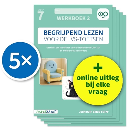 Afbeeldingen van Deel 2 Begrijpend lezen voor de LVS-toetsen - Groep 7 - Werkboek 2 + Online video-uitleg (set van 5)