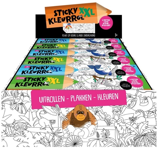 Afbeelding van Display Sticky kleurrollen XXL - 2 x 6 ex.
