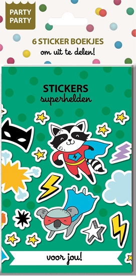 Afbeelding van Party Party 6 Sticker boekjes - Superhelden
