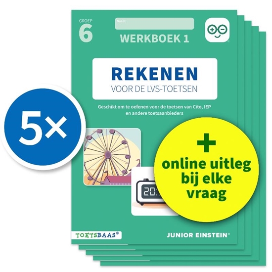 Afbeelding van Deel 1 Rekenen voor de LVS-toetsen - Groep 6 - Werkboek 1 - Set van 5