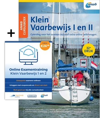 Afbeeldingen van ANWB Cursusboek Klein Vaarbewijs I en II inclusief online examentraining