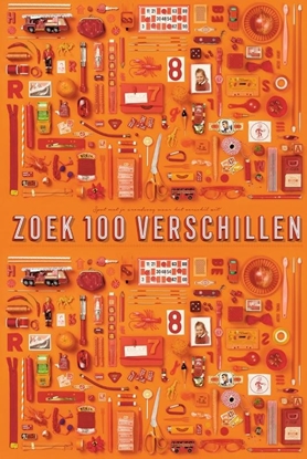 Afbeeldingen van Stratier XL Spelposter - Zoek 100 verschillen (ORANJE)