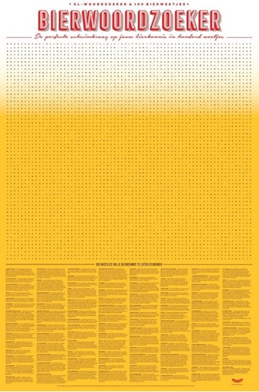 Afbeelding van XL Spelposter Bierwoordzoeker