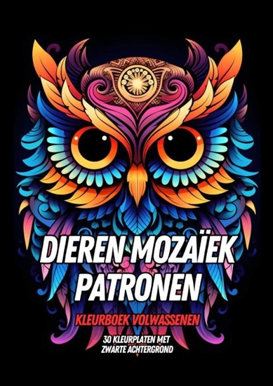 Afbeelding van Kleurboek Volwassenen - Dieren Mozaïek Patronen