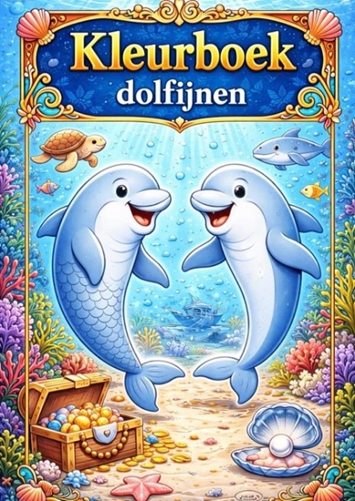 Afbeelding van Kleurboek, Dolfijnen.