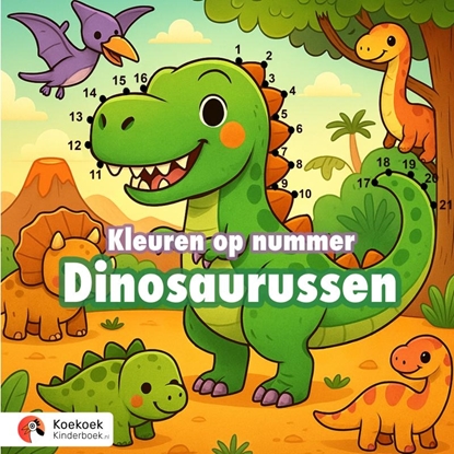 Afbeeldingen van Kleuren op nummer: Dinosaurussen
