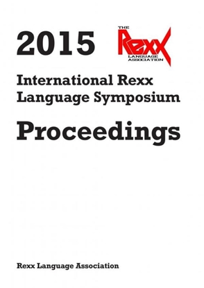 Afbeeldingen van 2015 International Rexx Language Symposium Proceedings