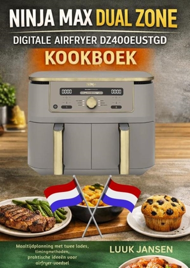 Afbeelding van NINJA MAX DUAL ZONE DIGITALE AIRFRYER DZ400EUSTGD KOOKBOEK