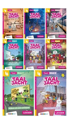 Afbeeldingen van Taaljacht Groep 4 blok 1-8 taal antwoordenboek (pakket)