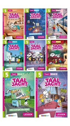 Afbeeldingen van Taaljacht Groep 5 blok 1-8 taal antwoordenboek (pakket)