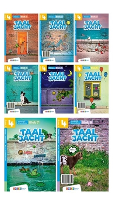 Afbeeldingen van Taaljacht Groep 4 spelling & grammatica blok 1-8 antwoordenboek (pakket)