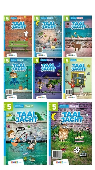 Afbeelding van Taaljacht Groep 5 blok 1-8 spelling & grammatica antwoordenboek (pakket)