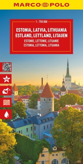 Afbeelding van Marco Polo Maps Estonia, Latvia, Lithuania Marco Polo Map