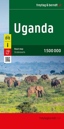 Afbeeldingen van freytag & berndt Auto + Freizeitkarten Uganda, Straßenkarte 1:500.000, freytag & berndt