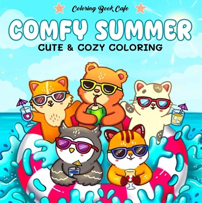 Afbeeldingen van Comfy summer - Coloring Book Cafe