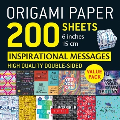 Afbeeldingen van Origami Paper 200 sheets Inspirational Messages 6" (15 cm)