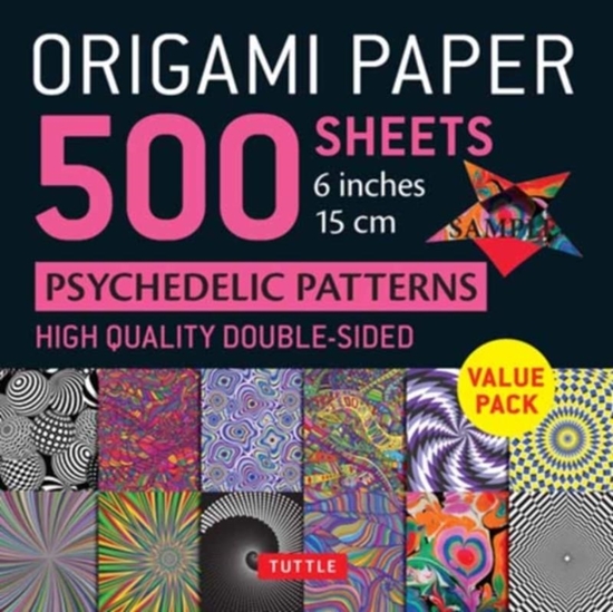 Afbeelding van Origami Paper 500 sheets Psychedelic Patterns 6" (15 cm)